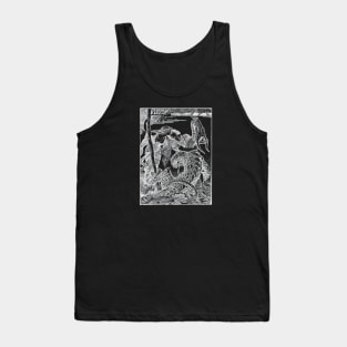 Pre-raphaelite kiss and dragon Tank Top